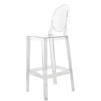 kartell - chaise de bar ghost transparent 65 x 38 100 cm designer philippe starck plastique, polycarbonate