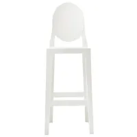 kartell - chaise de bar ghost en plastique, polycarbonate couleur blanc 65 x 38 100 cm designer philippe starck made in design
