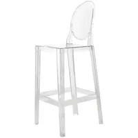 kartell - chaise de bar ghost transparent 65 x 38 110 cm designer philippe starck plastique, polycarbonate