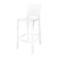 kartell - chaise de bar ghost transparent 65 x 38 100 cm designer philippe starck plastique, polycarbonate