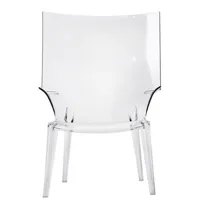 kartell - fauteuil uncle en plastique, polycarbonate couleur transparent 72 x 119.16 103 cm designer philippe starck made in design