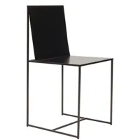 zeus - chaise slim sissi en métal, acier couleur noir 73.06 x 37 80 cm designer maurizio peregalli made in design