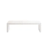 zanotta - console basse quaderna en plastique, plastique lamifié couleur blanc 150 x 75.6 39 cm designer superstudio made in design