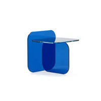 classicon - table d'appoint sol en verre, verre sécurit couleur bleu 70.34 x 51 cm designer ortegaguijarro studio made in design