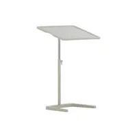 vitra - table d'appoint nestable en plastique, polyuréthane couleur gris 50 x 53.83 57.4 cm designer jasper morrison made in design