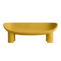 driade - canapé de jardin 2 places roly poly en plastique, polyéthylène couleur jaune 175 x 106.27 63 cm designer faye toogood made in design