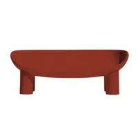 driade - canapé de jardin 2 places roly poly en plastique, polyéthylène couleur rouge 18.17 x cm designer faye toogood made in design