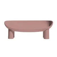 driade - canapé de jardin 2 places roly poly en plastique, polyéthylène couleur rose 175 x 102.22 63 cm designer faye toogood made in design