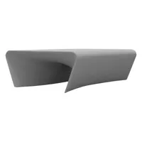 driade - table basse plié en plastique, polyéthylène couleur gris 92 x 90 34 cm designer ludovica & roberto  palomba made in design