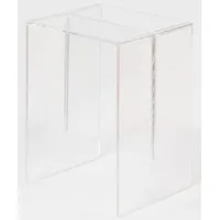kartell - table d'appoint laufen transparent 33 x 40 47 cm designer ludovica & roberto  palomba plastique, pmma