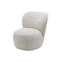 gervasoni - fauteuil rembourré loll en tissu, mousse polyuréthane couleur blanc 75 x 73 cm designer paola navone made in design