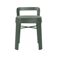 rs barcelona - tabouret ombra en métal, acier couleur vert 45 x 38 cm designer emiliana design studio made in