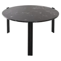 aytm - table basse tribus en pierre, marbre couleur noir 80 x 45 cm made in design