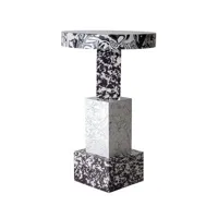 tom dixon - table d'appoint swirl en matériau composite, poudre de marbre recyclée couleur multicolore 35 x 57 cm designer made in design