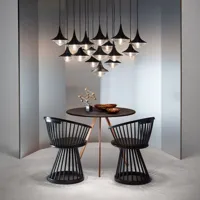 tom dixon - fauteuil fan en bois, bouleau teinté couleur noir 60 x 53 78 cm designer made in design