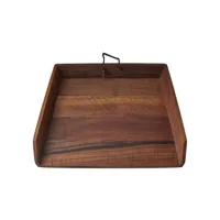 malle w. trousseau - planche à pain découpe en bois, noyer huilé couleur bois naturel 32.5 x 28 6.3 cm made in design