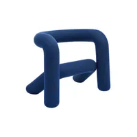 moustache - fauteuil rembourré bold en tissu, mousse couleur bleu 83 x 57 65 cm designer big game made in design