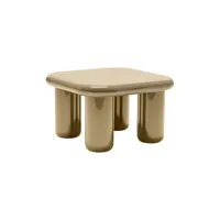mogg - table basse bilbao en bois, bois alvéolaire laqué couleur beige 83 x 45 cm designer dainellistudio made in design