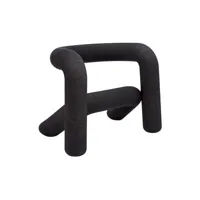 moustache - fauteuil rembourré bold en tissu, mousse couleur noir 83 x 57 65 cm designer big game made in design