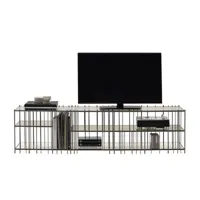 mogg - meuble tv ikebana en métal, métal bruni couleur 160 x 35 41 cm designer studio ctrlzak made in design