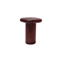 mogg - table basse bilbao en bois, bois alvéolaire laqué couleur rouge 50 x 59 cm designer dainellistudio made in design