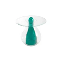 cappellini - table d'appoint miya en verre couleur vert 60 x 57 cm designer elena salmistraro made in design
