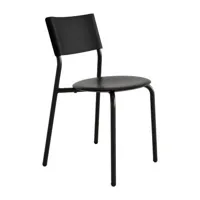 tiptoe - chaise empilable midi en plastique, polypropylène recyclé couleur noir 80 x 50 41 cm designer gregory cibert made in design