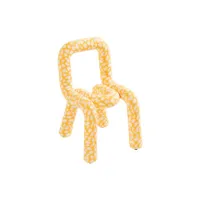 moustache - chaise enfant bold en tissu, mousse couleur jaune 52 x 32 36 cm designer big game made in design