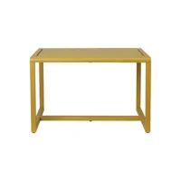 ferm living - table enfant little architect jaune 48 x 82 55 cm designer says who bois, contreplaqué de frêne