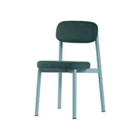 kann design - chaise empilable residence en tissu, mousse hr couleur vert 43 x 50 77 cm designer jean couvreur made in design