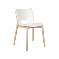 alessi - chaise poêle collection blanc 53.5 x 81 cm designer philippe starck métal, acier coloré à la résine époxy