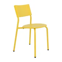 tiptoe - chaise empilable midi en plastique, polypropylène recyclé couleur jaune 80 x 50 41 cm designer gregory cibert made in design