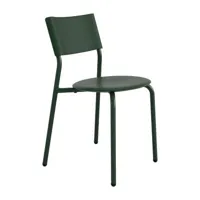 tiptoe - chaise empilable midi en plastique, polypropylène recyclé couleur vert 80 x 50 41 cm designer gregory cibert made in design