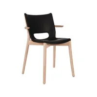 alessi - fauteuil poêle collection noir 56 x 53.5 81 cm designer philippe starck métal, acier coloré à la résine époxy
