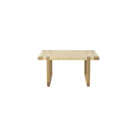 carl hansen & son - table basse bench bois naturel 69 x 46 34.5 cm designer børge mogensen fibre végétale, rotin