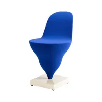 moustache - chaise rembourrée gelato en tissu, mousse polyuréthane couleur bleu 50 x 42 75 cm designer jean-baptiste fastrez made in design