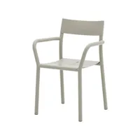 new works - fauteuil bridge empilable may en métal, acier couleur gris 50 x 56 91 cm designer hannes & fritz made in design