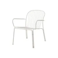 &tradition - fauteuil lounge thorvald en métal, acier couleur blanc 72 x 75 76 cm designer space copenhagen made in design