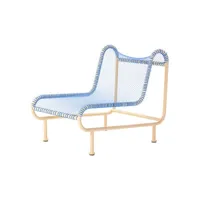 13 desserts - fauteuil defour en métal, filet de pêche nylon couleur bleu 900 x 585 685 cm designer thomas made in design