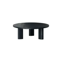 kann design - table basse galta en bois, placage chêne teinté couleur noir 100 x 0.1 36 cm designer cluzel / pluchon made in design