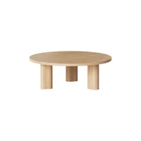 kann design - table basse galta en bois, placage chêne couleur bois naturel 100 x 0.1 36 cm designer cluzel / pluchon made in design