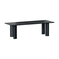 kann design - table rectangulaire galta en bois, placage chêne teinté couleur noir 240 x 90 72 cm designer cluzel / pluchon made in design