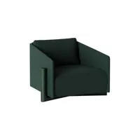 kann design - fauteuil rembourré timber en tissu, mousse hr couleur vert 93 x 104.5 75 cm designer charles kalpakian made in design