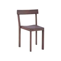 kann design - chaise empilable galta en bois, multiplis courbé plaqué hêtre teinté couleur marron 51 x 43 80 cm designer cluzel / pluchon made in design