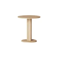 kann design - table ronde galta en bois, placage chêne couleur bois naturel 65 x 0.1 72 cm designer cluzel / pluchon made in design