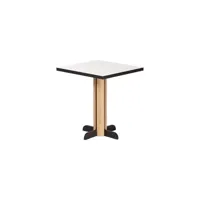 kann design - table carrée toucan en bois, polyrey hpl couleur blanc 65 x 73 cm designer anthony guerrée made in design