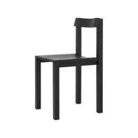 kann design - chaise tal en bois, multiplis courbé plaqué chêne teinté couleur noir 40 x 44 80 cm designer léonard kadid made in design