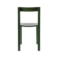 kann design - chaise tal en bois, multiplis courbé plaqué chêne teinté couleur vert 40 x 44 80 cm designer léonard kadid made in design