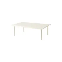 tolix - table basse patio en métal, acier inoxydable couleur blanc 70 x 110 36 cm designer studio pauline deltour made in design