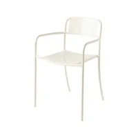 tolix - fauteuil empilable patio en métal, acier inoxydable couleur blanc 50 x 52 76 cm designer studio pauline deltour made in design